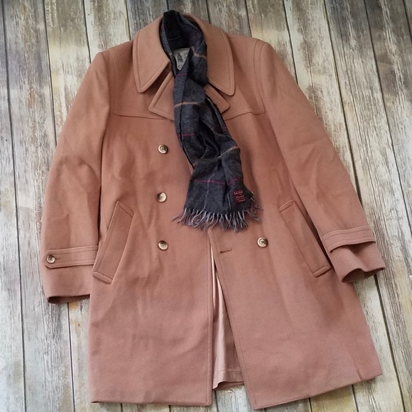 London Fog Vintage Men's Wool Coat w/Vintage Scarf - Picture 1 of 7